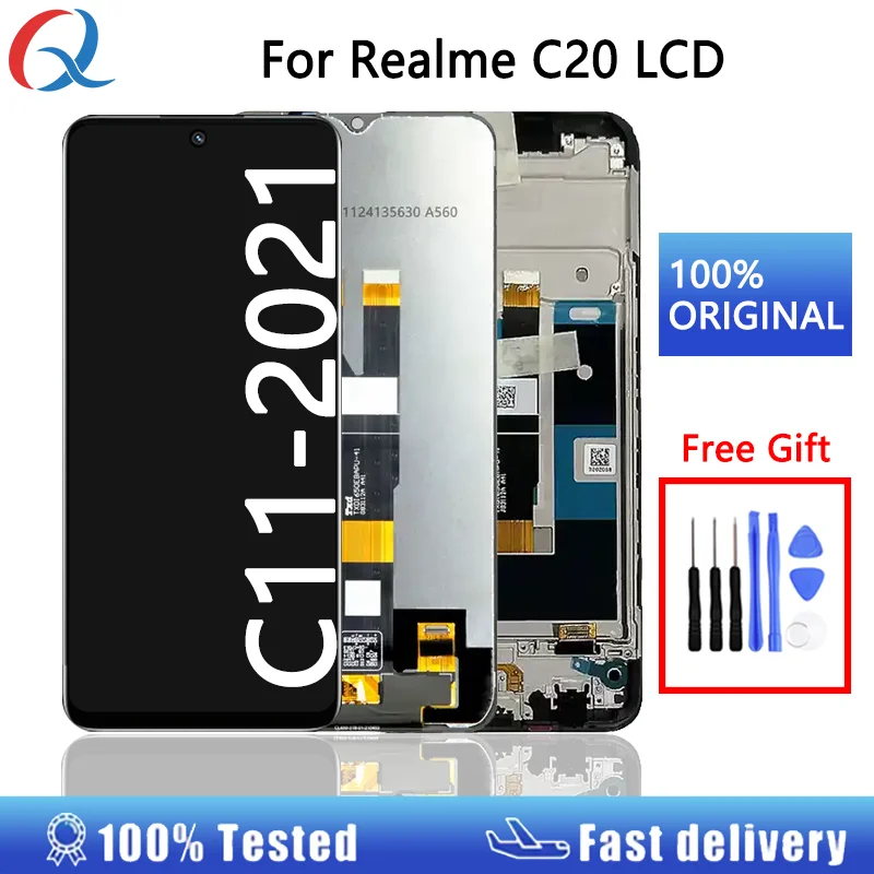 

Оригинальный телефон, ЖК-дисплей для Realme C20 C21 C11 2021, дисплей с рамкой для realme C21 C20 c11 2021, narzo 50i, ЖК-экран