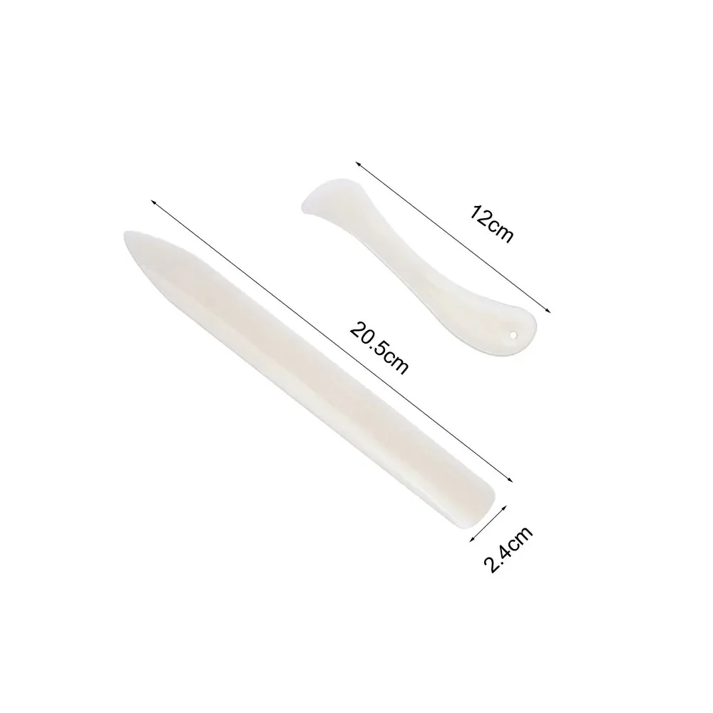 Leather Craft Tool Bone Folder 2Pcs for Leather Scoring Folding Creasing Edges Paper Plastic Handmade Sewing Accessories