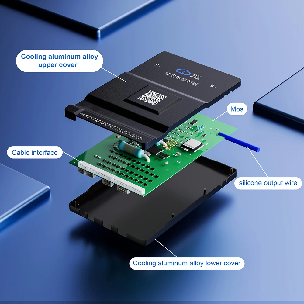 JKBMS 스마트 JIKONG BMS, BT RS485 CAN, 활성 밸런스 전류, 4S  24S LifePo4 리튬 이온 18650 배터리, 200A 방전