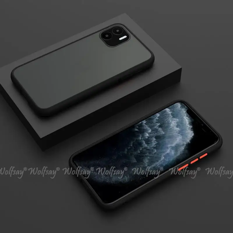 

Чехол для Xiaomi Redmi A1, силиконовый матовый прозрачный чехол для Redmi A1, чехол из ТПУ и поликарбоната, защитный чехол для телефона Redmi A1, чехол