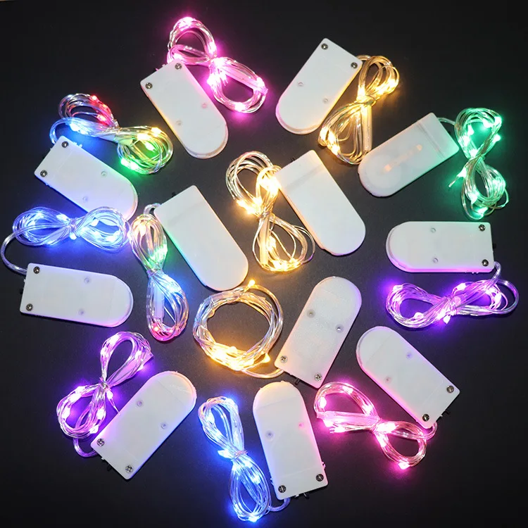 LED 구리 와이어 스트링 조명, 요정 스트링 조명, 배터리 작동, 야외 방수 병 조명, 침실 장식, 6 개