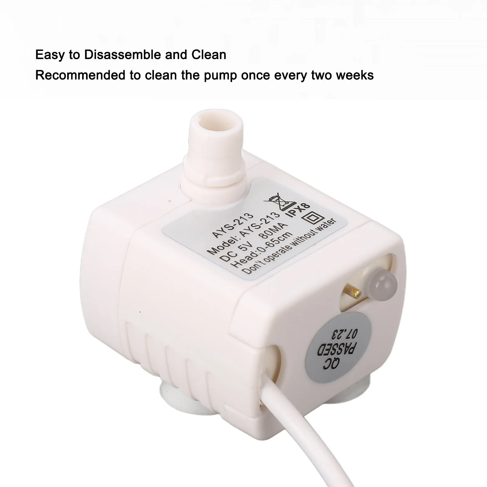 รูปสินค้า น้ําพุสัตว์เลี้ยงปั๊ม 5V USB ขับเคลื่อนที่ถอดออกได้ DC มอเตอร์ไร้แปรงน้ําพุแมวสําหรับเปลี่ยน