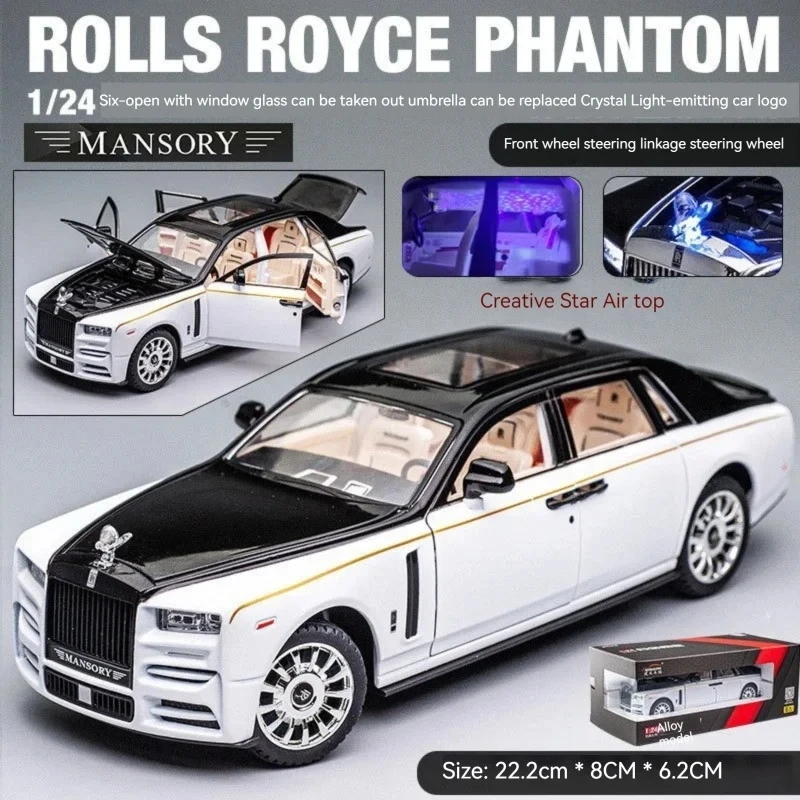 

Car Model Extra large Alloy Simulation Rolls&Royce Starlight Headliner Phantom Luxury Car Model Decoration Children's Toy Gift