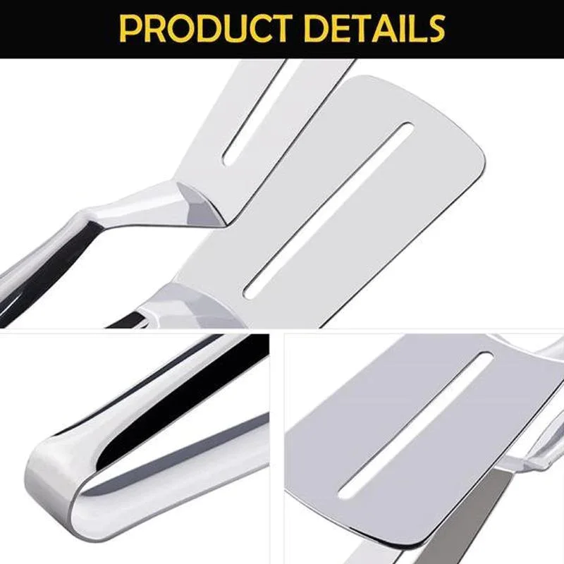 Steak Frying Shovel Spatula Turner Barbecue Tools Stainless Steel Double-Sided Shovel Clip Barbecue Clamp Kitchen Steak Shovel Fish Clamp Bread Meat