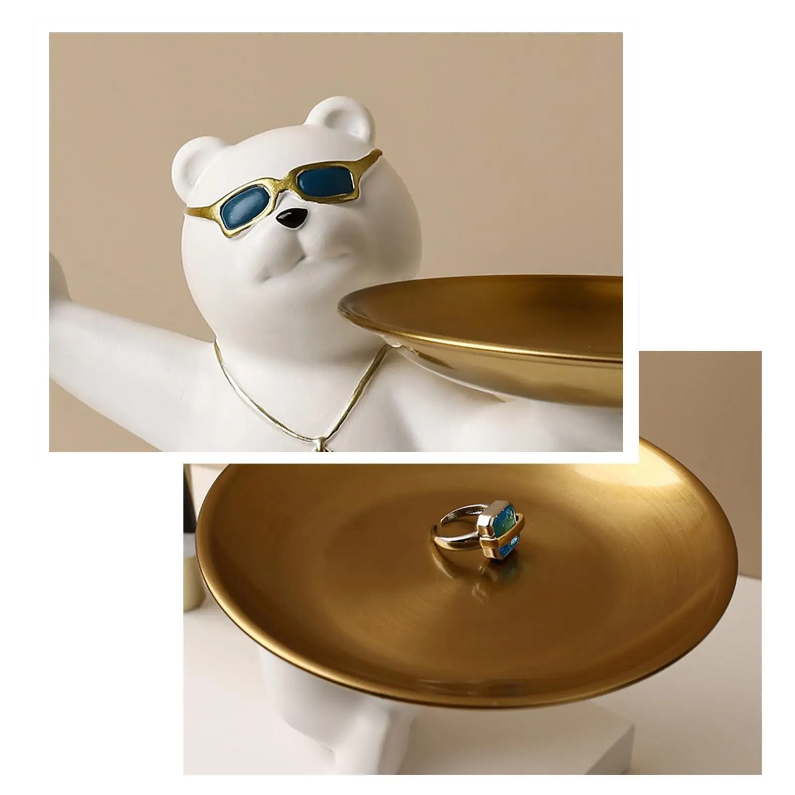 

Скандинавский медведь, поднос для ключей, искусственная смола для домашнего настольного декора