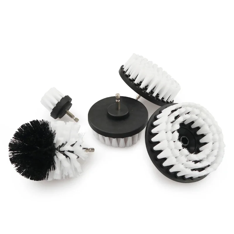 2/3.5/4/5'' Brush Attachment Power Scrubber Drill Brush Nylon Stain Polisher Bathroom Kit with Extender Universal Cleaning Tools 2