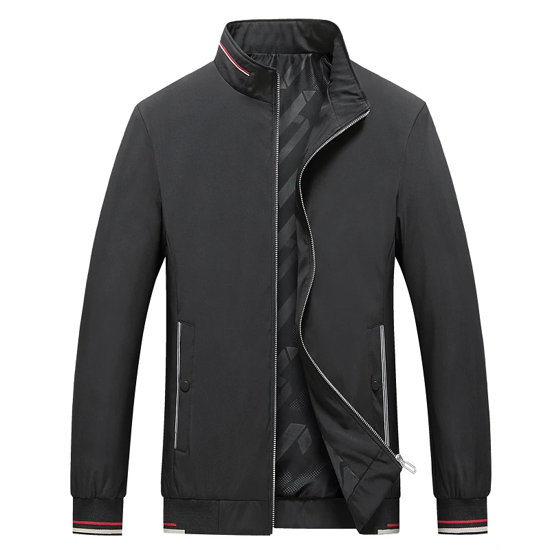 

Бейсбольная униформа, модная повседневная мужская черная ветровка большого размера 4XL 5XL 2024, куртки, тренчкот для весны и осени, одежда