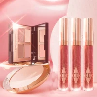 Ensemble de maquillage Charlotte Tilbury CT, hydratant pour les lèvres au collagène Water Light, poudre pressée pour un fini impeccable, fard à paupières quatre couleurs 1