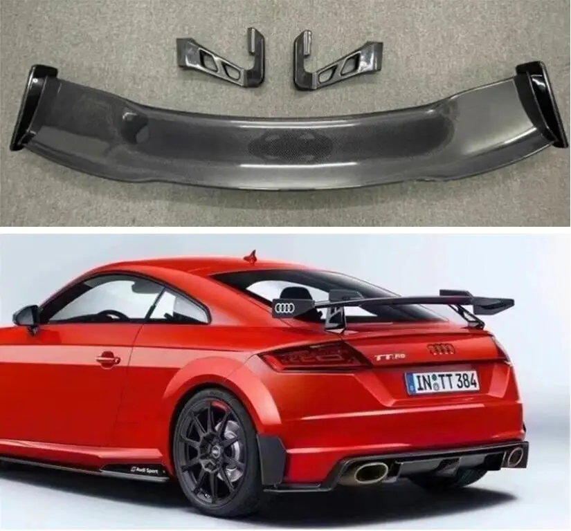 

REAL CARBON FIBER REAR WING TRUNK LIP TAIL SPOILER FOR Audi TT TTS TTRS 2007-2022 GT SPORT