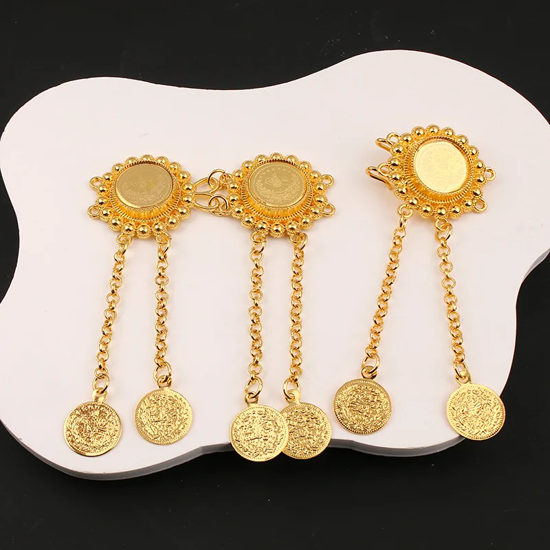 Dicai Coin Gilded Pendant Jewelry Accessories Bridal Dress Omani Kurdish Women Party Favors Badges Fashion - AliExpress