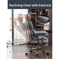 Office Chair 400LBS,Big and Tall PU Leather Computer Chair,Executive Office Chair with Leg Rest and Lumbar Support 4