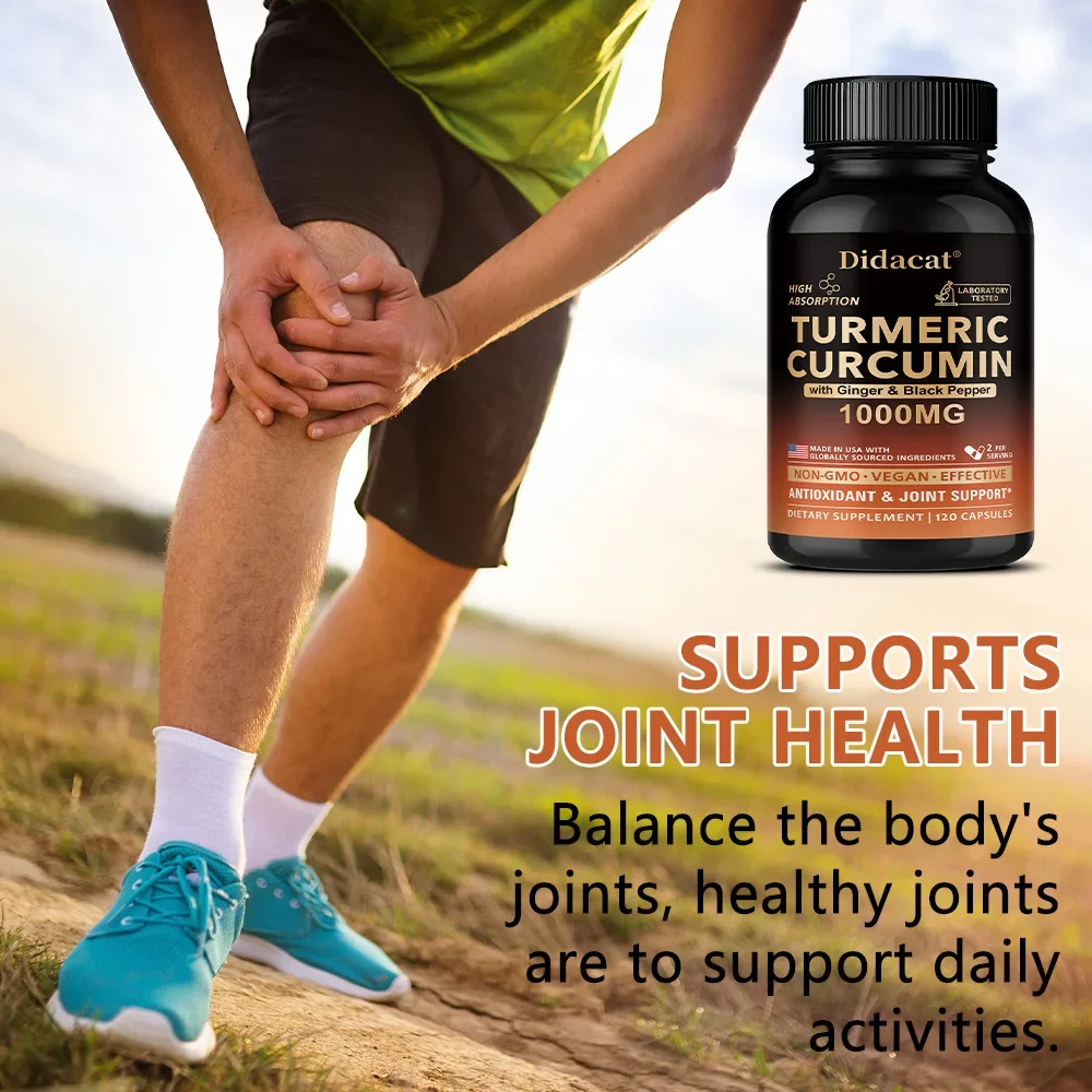 Organic Turmeric Curcumin with Black Pepper Extract - High Absorption Ultra Potent Supplement, Joint Support, 120 Capsules