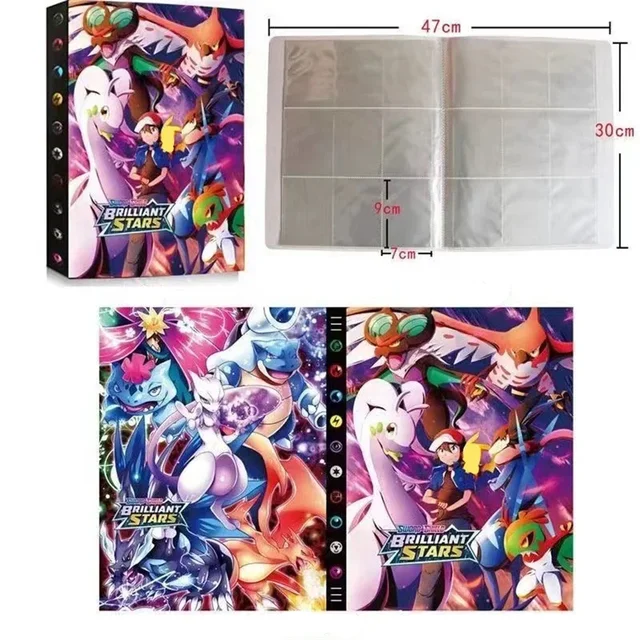 2024 Charizard Mewtwo Holder Binder Collections Folder Anime Card Protector Notebook for Pokemones Album 240/540Pcs Card Book 5