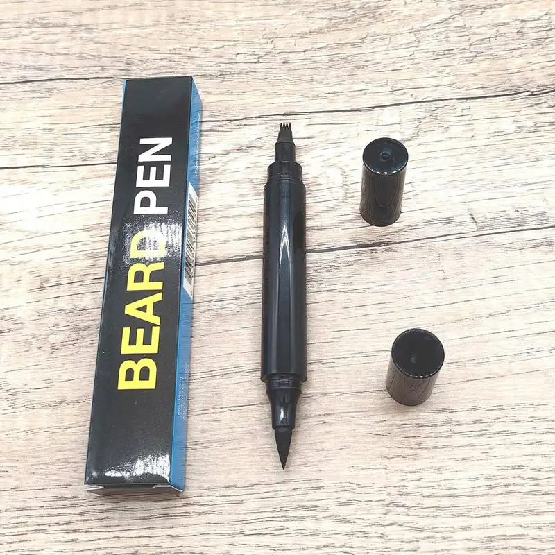 Men Beard Filling Pen Kit Face Moustache Repair Shape Mustache Styling Salon Repair Tool Bear Pencil Filler Beard Pen Barber