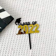 New Class of 2022 Cake Topper Congrats Grad Acrylic Cake Topper for 2022 Graduations College Celebrate Party Cake Decorations