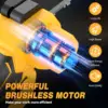 6 inch Cordless Brushless Chainsaw For Dewalt 20V Battery Handheld Electric Chainsaw For Tree, Garden for Makita 18V Battery 2