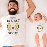 Our First Father's Day Together Family Matching Outfit  Infant Romper+Daddy T-Shirt Family Clothing Fathers Day Best Gifts 1