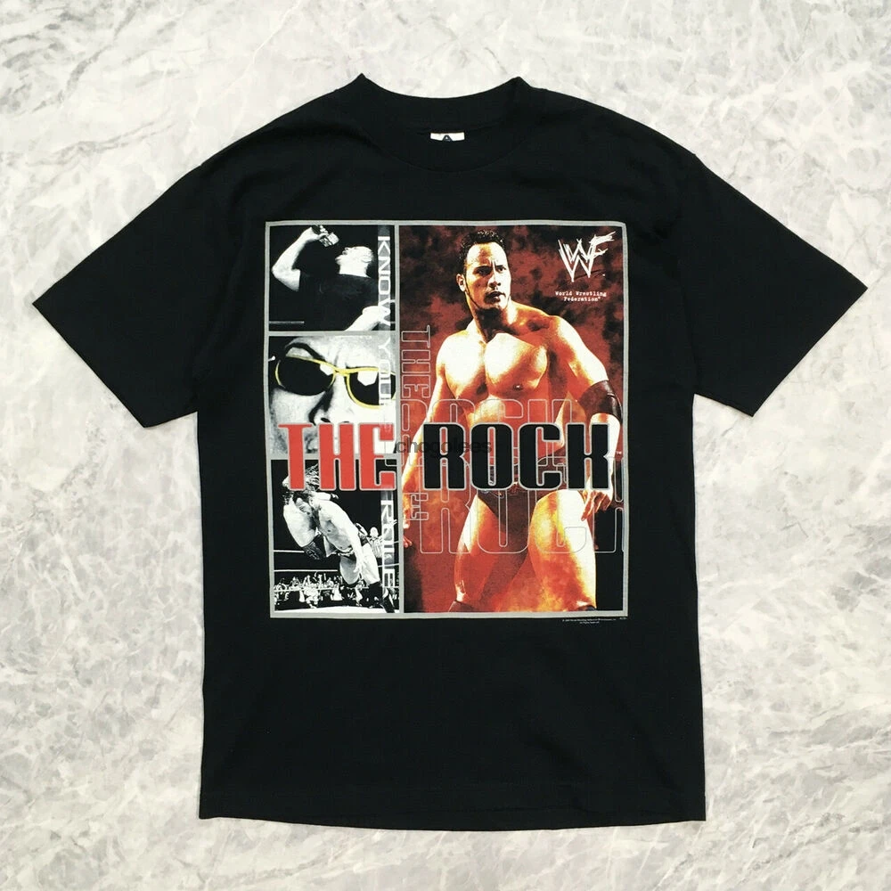 Vintage Wwf The Rock Tshirt 2000 Y2k Wrestling Size M Tailormade T