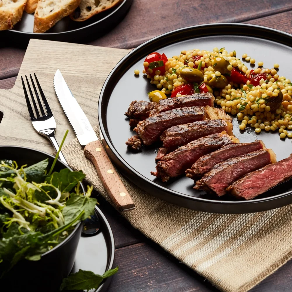 Stone Lain Coupe Dinnerware Set, Service For 4, Black Matte - Image 5