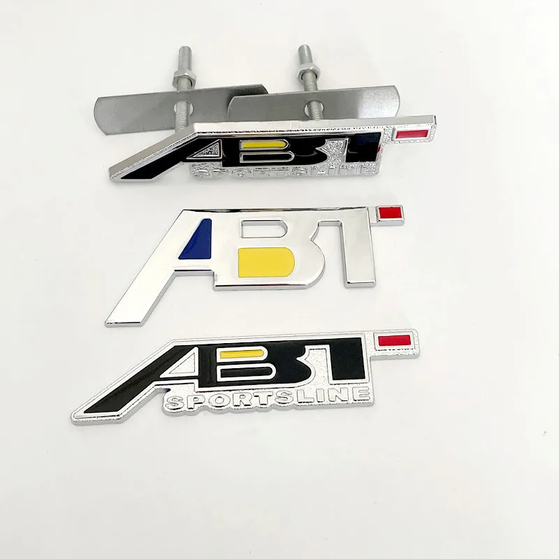 아우디 Q3 Q5 Q7 A3 A4 A5 A6 B6 B8 C6 C5 용 3D 메탈 ABT 프론트 그릴 리어 트렁크 펜더 엠블럼 배지 스티커 데칼