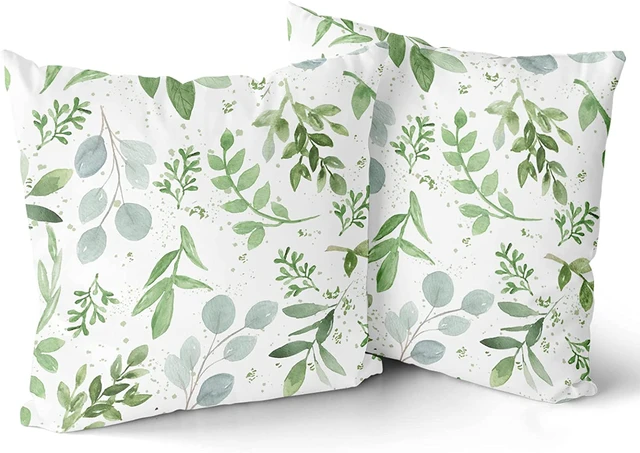 Green pillow covers, 18x18 inch (45cm),Set of 2