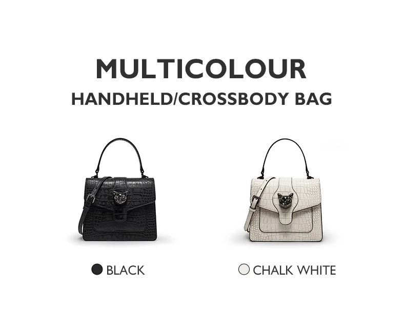 Animal pattern leather flap bag side view