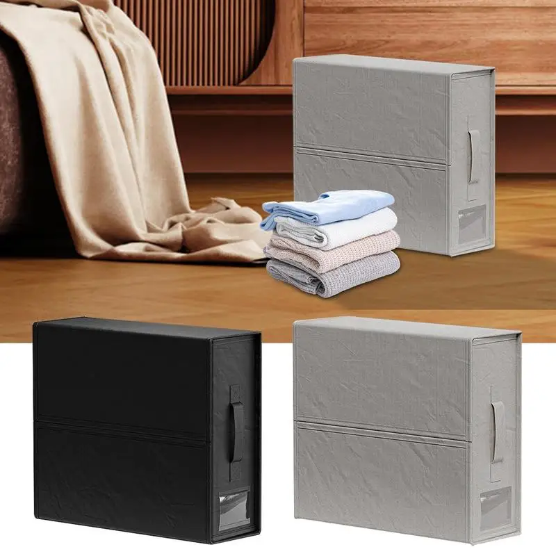 

Foldable Bed Sheet Organizer Bag Under Bed Closet Storage box for Space-Saving Linen Closet Organizers and Storage bag for home
