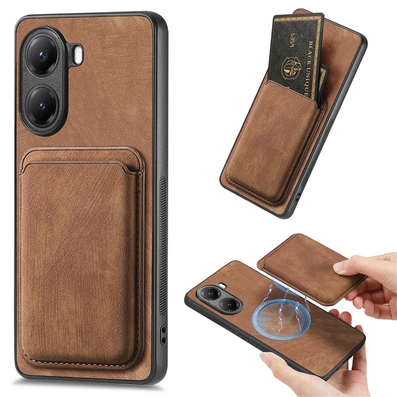 Premium Detachable Magnetic Card Slot Leather Wallet Case with Shockproof Cover