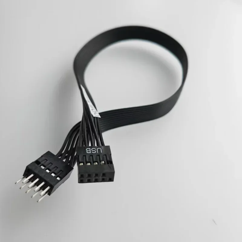 9-PIN USB2.0 Computer Motherboard Extension Cable 9PIN Male To Female Header Internal Port USB Data Cord 24AWG 30cm usb extension cable