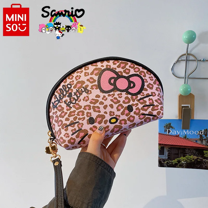 Miniso Hello Kitty New Women's Handbag Fashionable High Quality Wash Bag Cartoon Large Capacity Multi Functional Storage Bag
