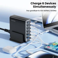 Toocki 160 Вт GaN Зарядное устройство PD 100 Вт QC4.0 PPS Настольное USB Type C Быстрое зарядное устройство для ноутбука, планшета iPhone 16 15 14 Samsung S24 S23 — изображение 4