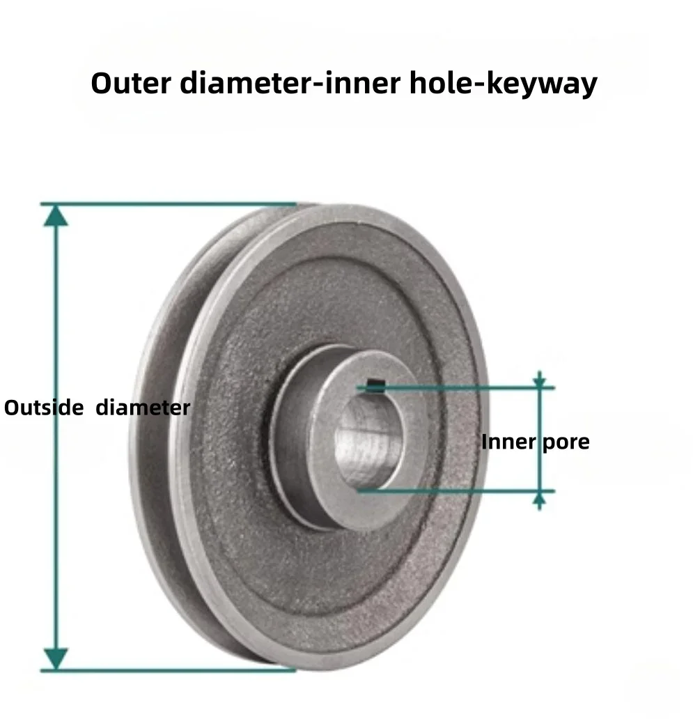 

1pcs OD:100mm Groove Width:12mm Belt Pulley Single Groove 1A Cast Iron Motor Belt Pulley V-belt Pulley