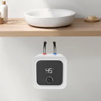Mini chauffe-eau électrique carré 1500W, 8l, sortie supérieure, pression 0,75mpa, écran LCD avec Valve de sécurité pour éviers, cuisines 6