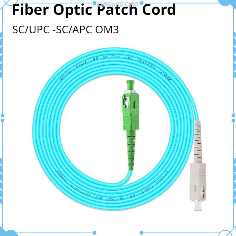 SC/UPC SC/APC OM3 5PCS High Quality Fiber Optic Patch Cord 10G 50/125 ...