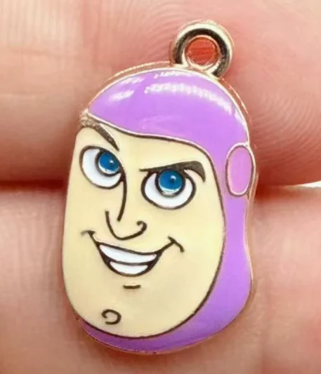 Set of 10 Gold Enamel Cartoon Charms for DIY Jewelry and Crafts