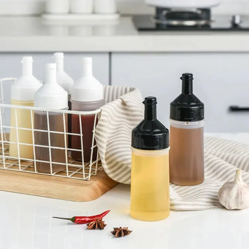 Description Picture 3 of item1PC 250ml/500ml Condiment Squeeze Bottles Sealed With Lid Olive Oil Bottle Plastic Transparent Oil Spray Bottle Kitchen
