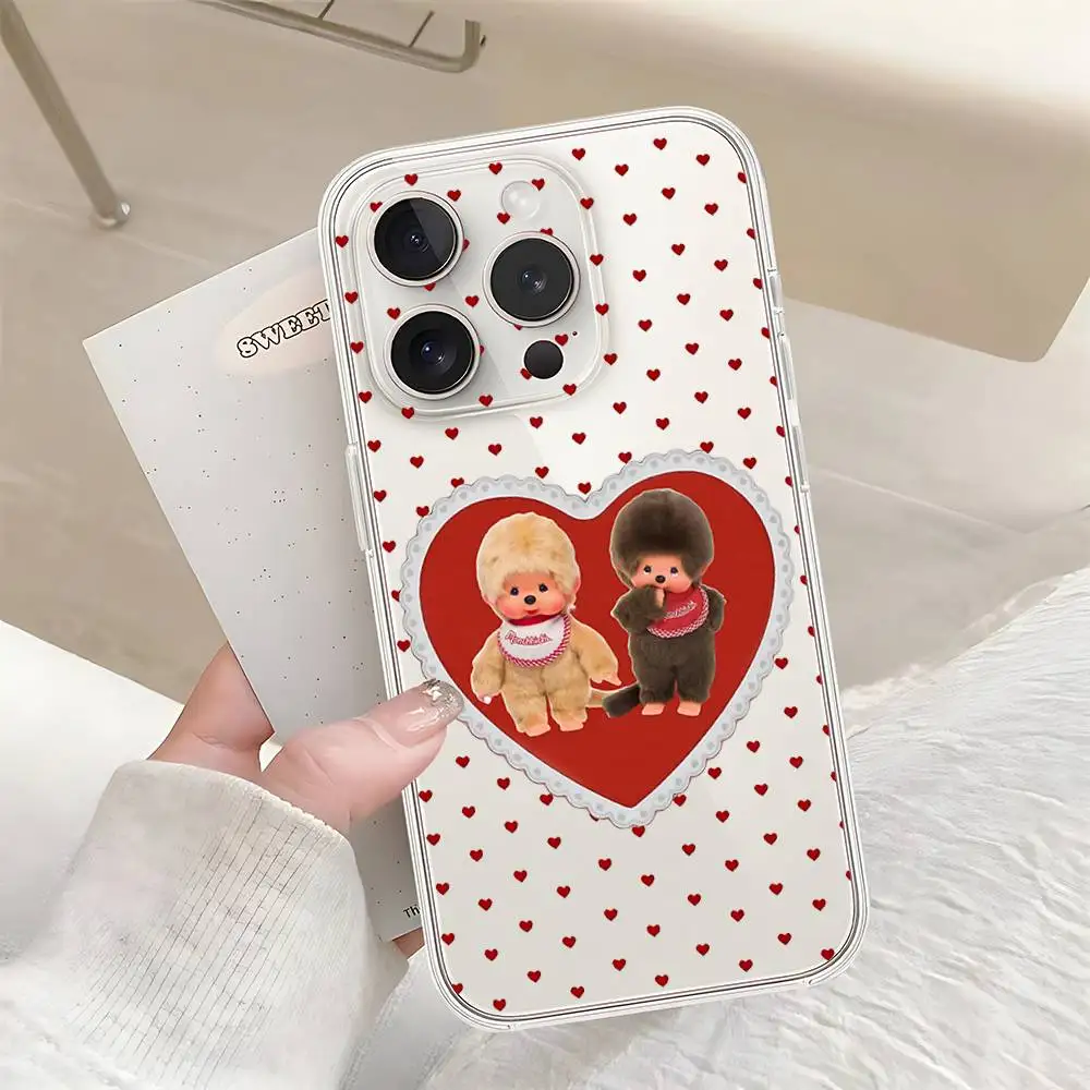 Niedliche M-Monch-hichis Handyhülle Luxuriöse Weiche Transparente Hülle für iPhone 17 16 15 14 13 12 11 Pro Max Mini Stoßfänger-Schutzhülle – Detail 4