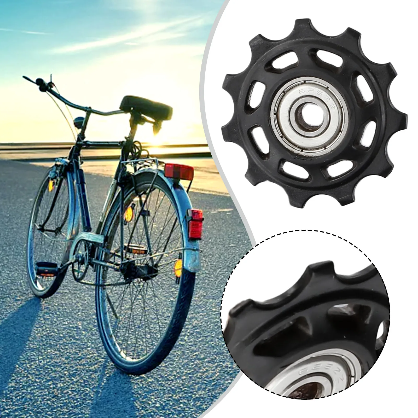 1 Pz Bicicletta Jockey-Wheel Lega Di Alluminio 11/13T Deragliatore Posteriore Cuscinetto Jockey-Puleggia Ruota Per Accessori Per Biciclette