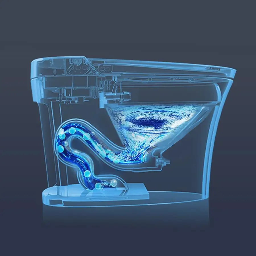 Heated Seat Smart Toilet Without Bidet, Upmarket Compact Dual Flush Toilet 1/1.28 Gpf, Tank Less Foot Sensor Flush, White