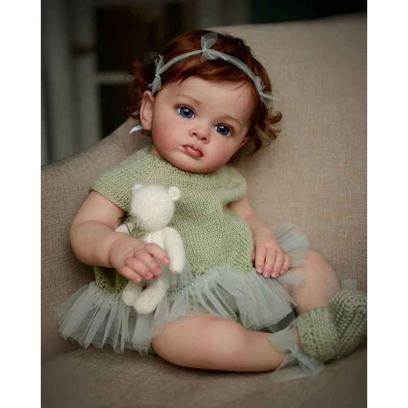 

60CM Reborn Doll Tutti Toddler Girl with Genesis Paint High Quality 3D Skin Multiple Layers Painting Visible Vein Drop Shipping