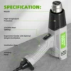 Heat Gun 1500W-1800W  Electric Heat Air Gun With LCD Temperatures Adjustable Thermal Blower Shrink Wrapping Construction Drye 4