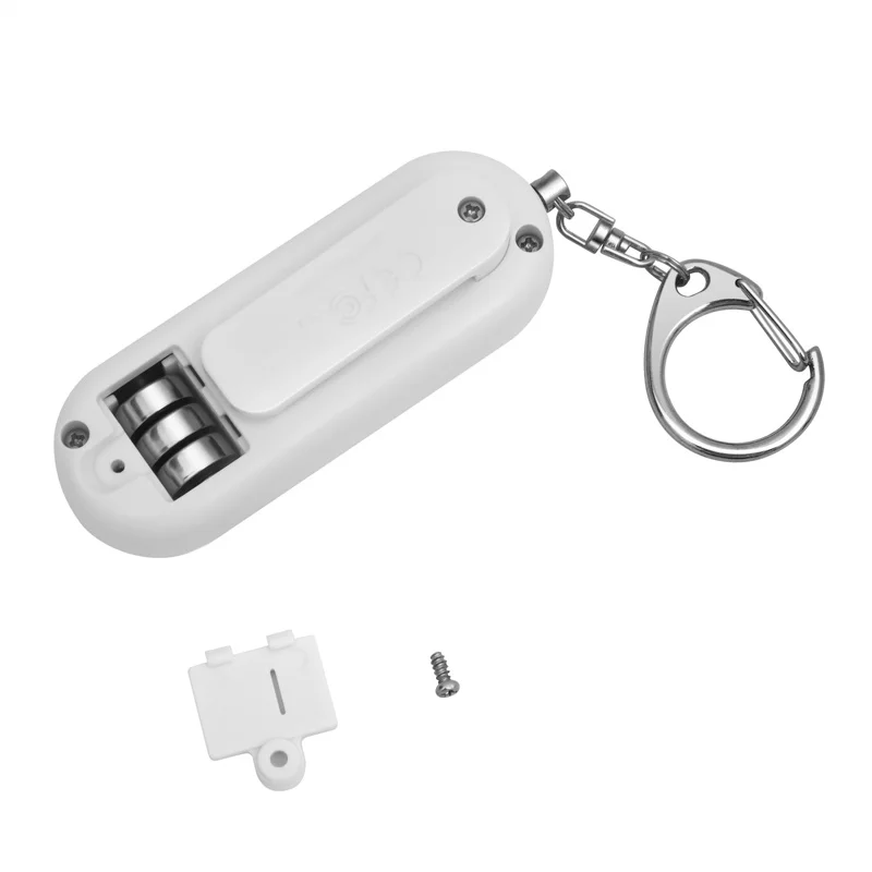 Outdoor Lady Self-defense Alarm Portable Key Chain Alarm Women's Night Running Back Clip with Lamp Personal Protective Equipment