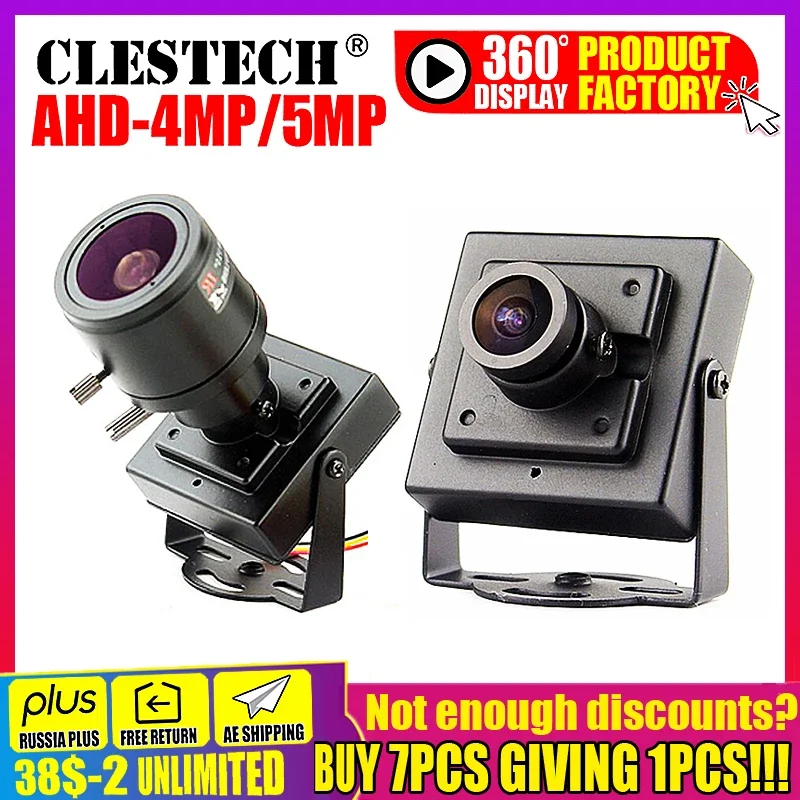 

super Small CCTV AHD Mini Camera HD 5MP 4MP 3MP 1080P SONY-IMX326 Metal little Cam HD FULL Digital Micro Security with bracket