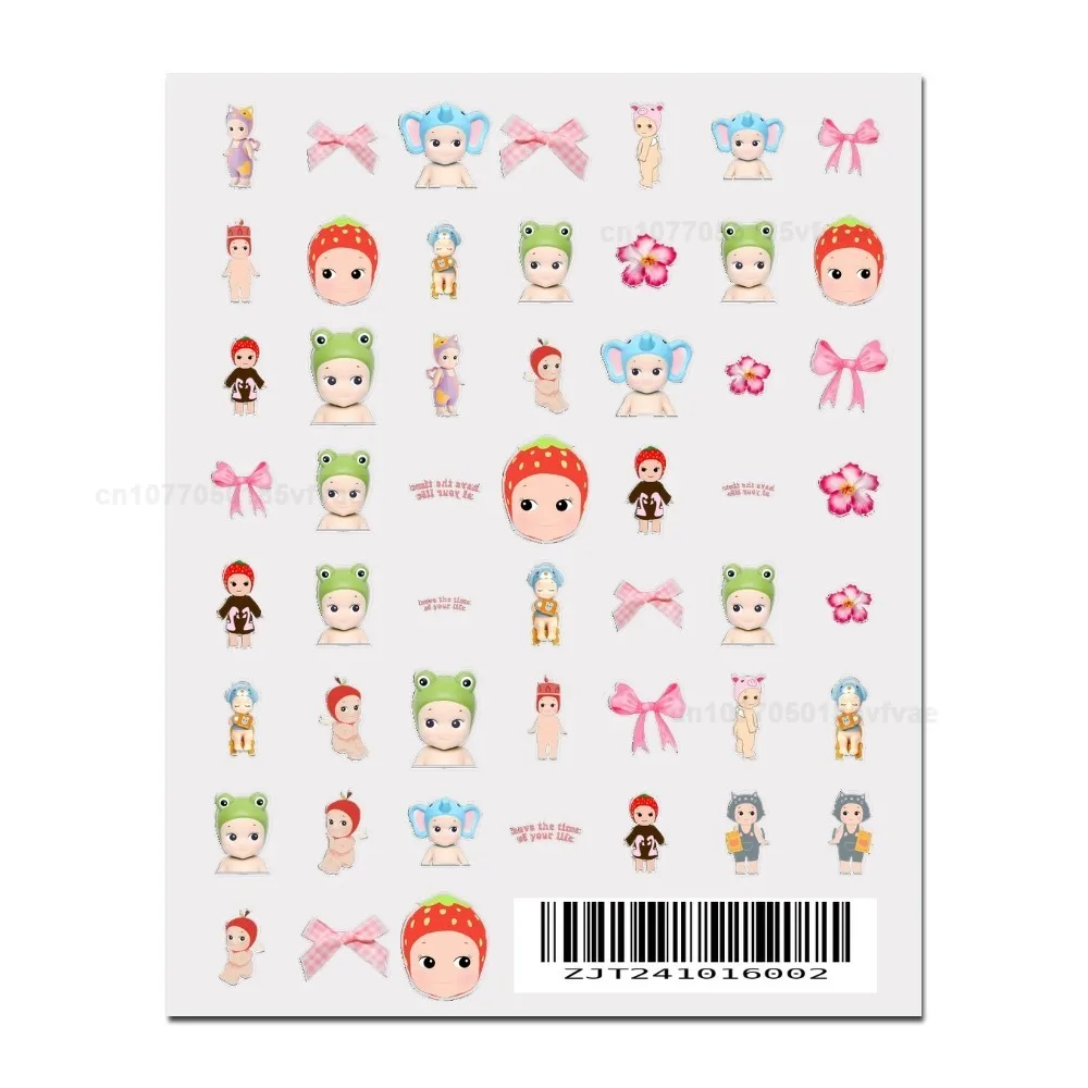 Cartoon nail stickers S-Sonnies Angels Stickers 1PCS 3D Adhesive Nail Art Sticker Cartoon Nail Art Decal Sticker Parts Manicure