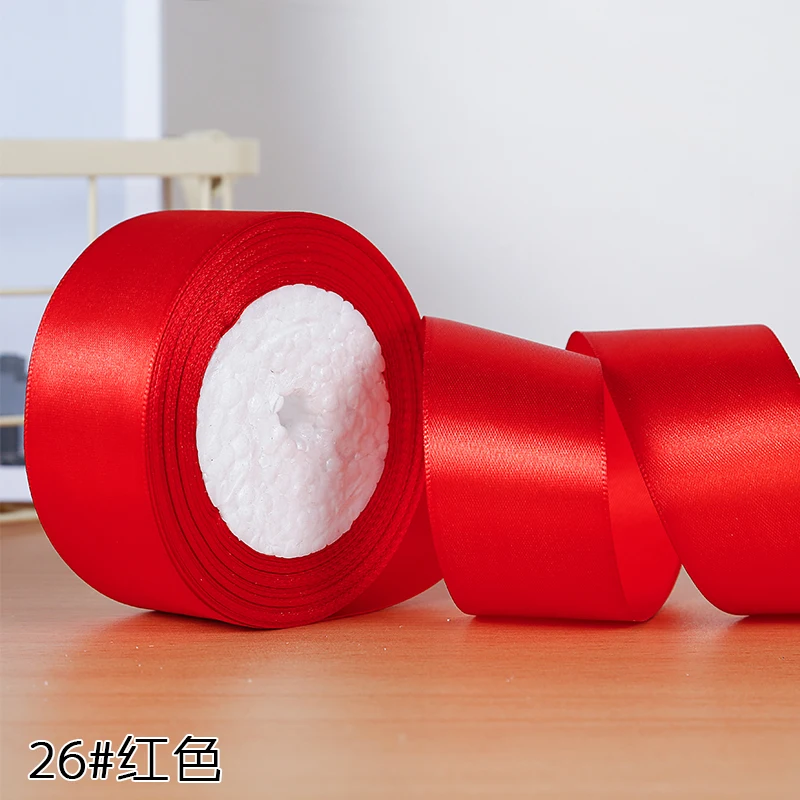 25Yard Silk Satin Ribbons Crafts Bow Handmade DIY Gift Packaging Wrap Party Wedding Decorative 6mm 10mm 15mm 20mm 25mm 40mm 50mm
