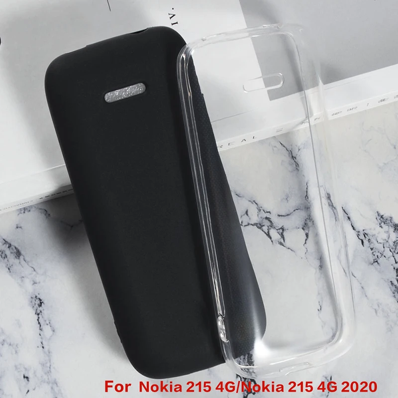 

Fitted Case for Nokia 215 TA-1284 TA-1281 TA-1272 TA-1264 Matte Silicone Cover For Nokia 215 4G 2020 Soft Black TPU Phone Case