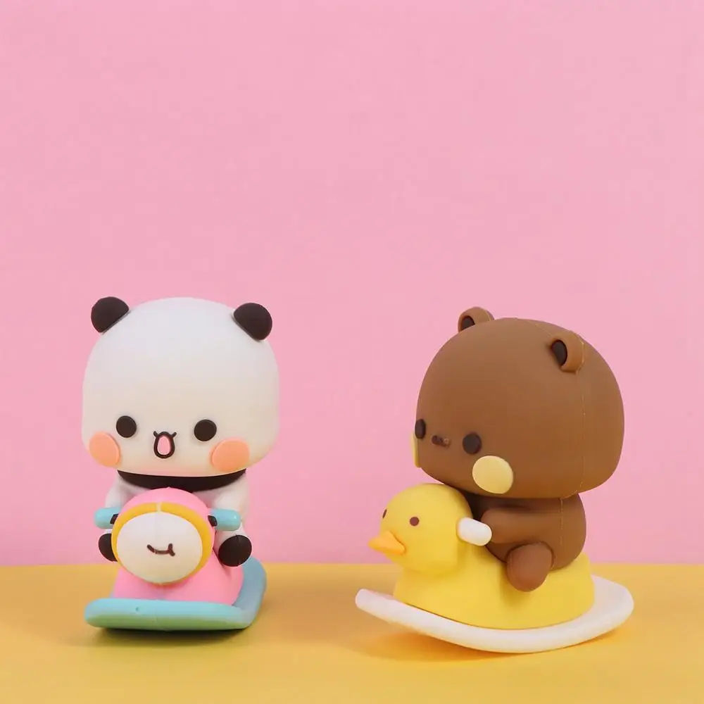 

Bubu Dudu Panda Bear Figure Toys Collectible Cute Action Kawaii Bear Toy Doll Ornament Home Deroc Birthday Christmas Gift