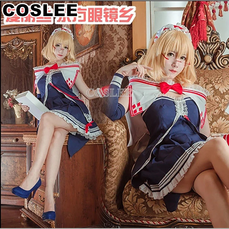 

COSLEE Alice Margatroid Cosplay Costume Touhou Project Lovely Dress Uniform Hallowen Party Outfit Women Play Role Clothing New