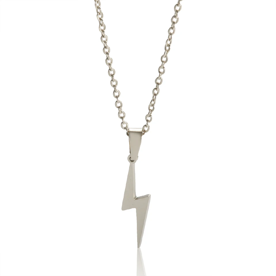 Collana Girocollo Fulmine In Argento - Catenina Regolabile 50cm - Gioiello Minimalista Per Donna