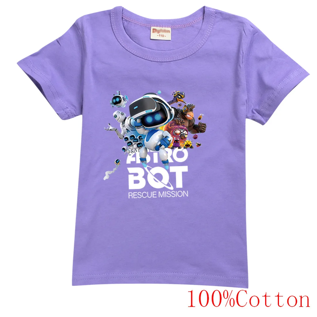Astros Playroom Game Astrobot T Shirt Kids ASTRO BOT Cartoon Clothes Teen Boys Short Sleeve Tops Baby Girls 100% Cotton T-shirts 5